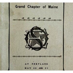 Order Of The Eastern Star 1908 Masonic Portland Maine Chapter Vol V PB Book E47